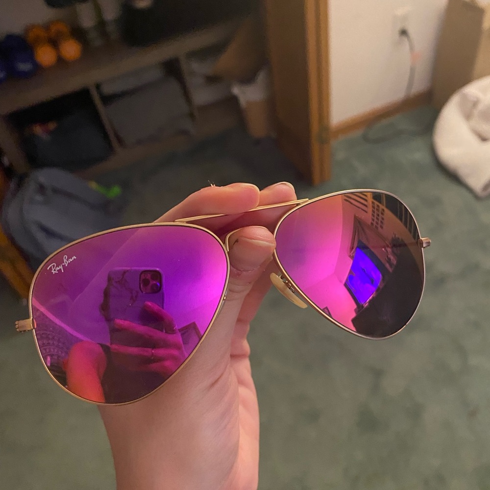 Ray ban pink aviators